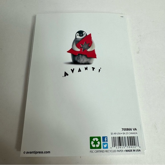 8 Avanti Greeting cards- baby penguin with pink roses
Holiday: Valentines Day - Picture 7 of 8